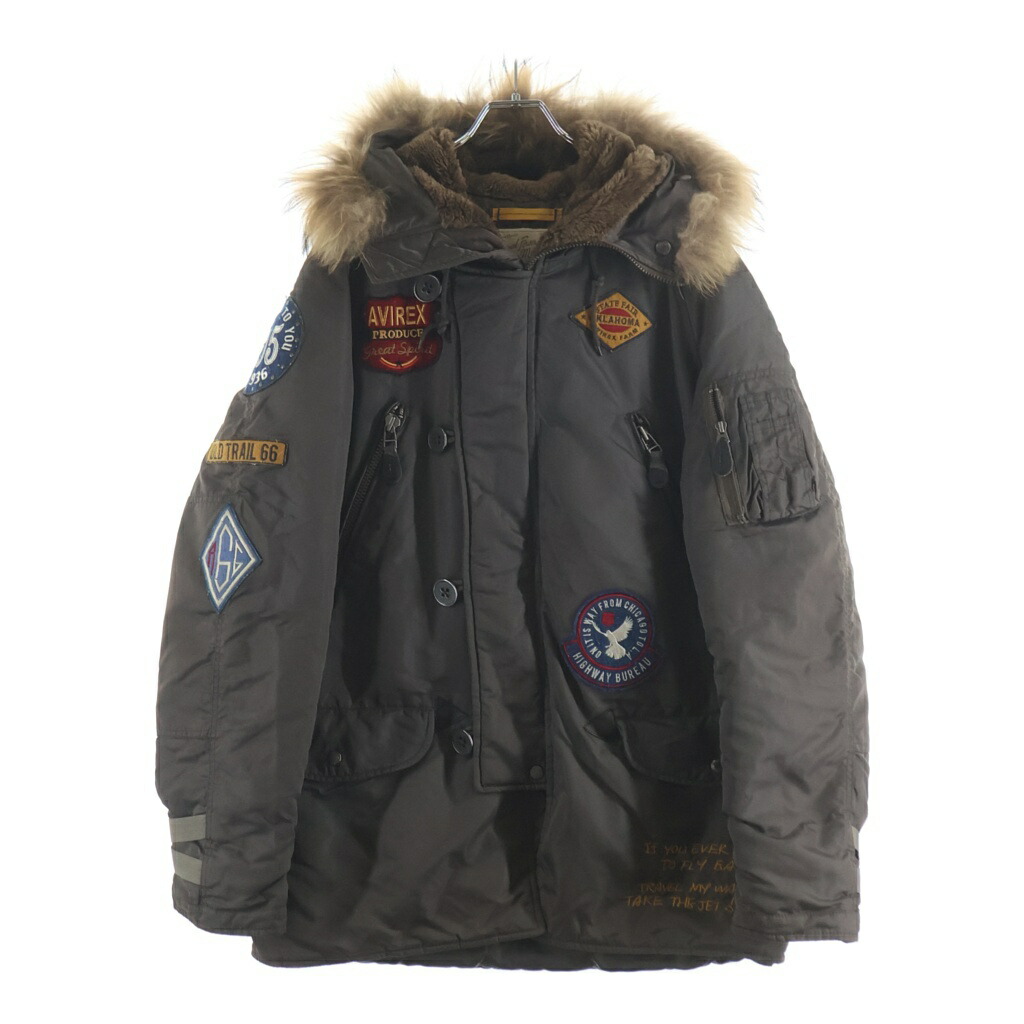AVIREX(アヴィレックス) 大きさ:XL N-3B WAPPEN MODIFIED 紋章モディファイド 航空上衣 カーキ 6122044【中古】【度合いB】【色つやカーキ】【取りまわしバス発着場BRING横浜ビブレ店】