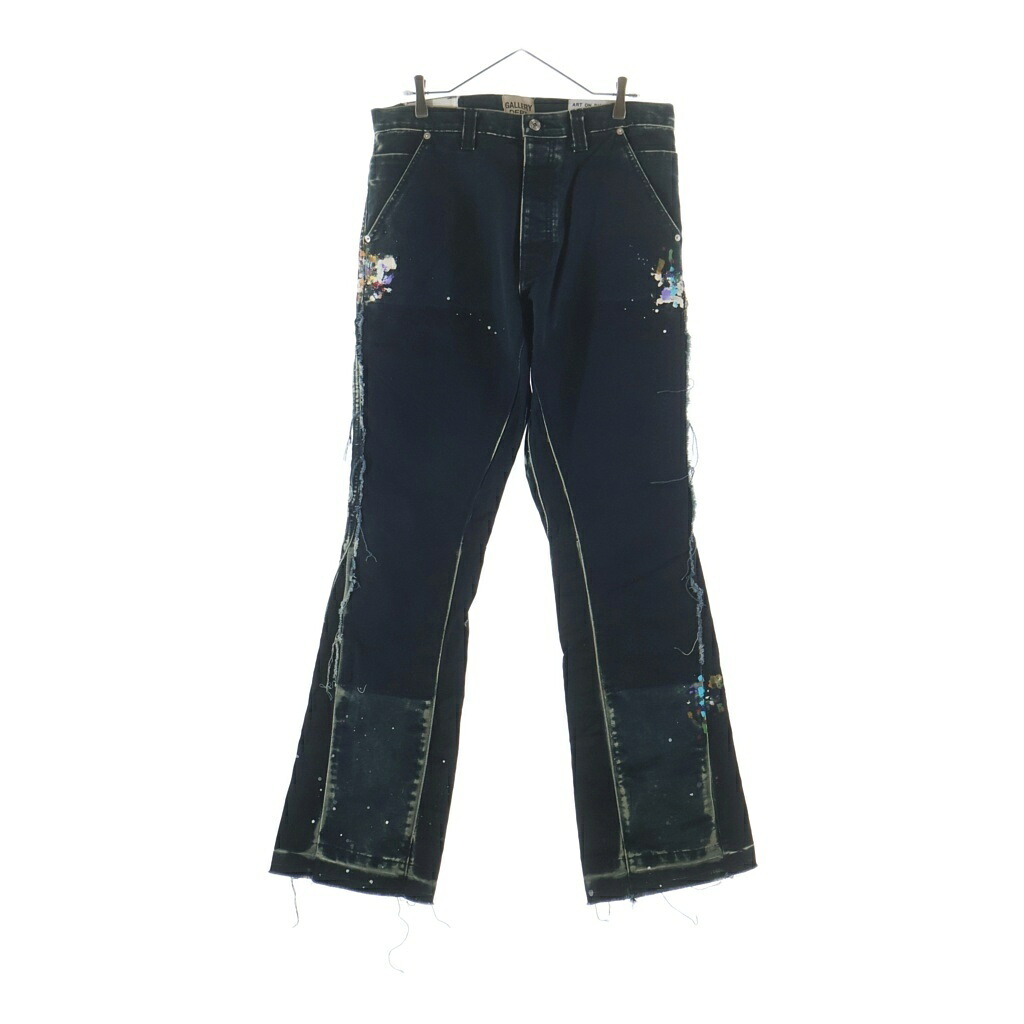 GALLERY DEPT.(ギャラリーデプト) サイズ:33 CARPENTER FLARE ペイント加工 カーペンター フレアパンツ ダークグリーン【中古】【程度B】【カラーグリーン】【取扱店舗BRING仙台店】｜ブランド買取・販売　BRING