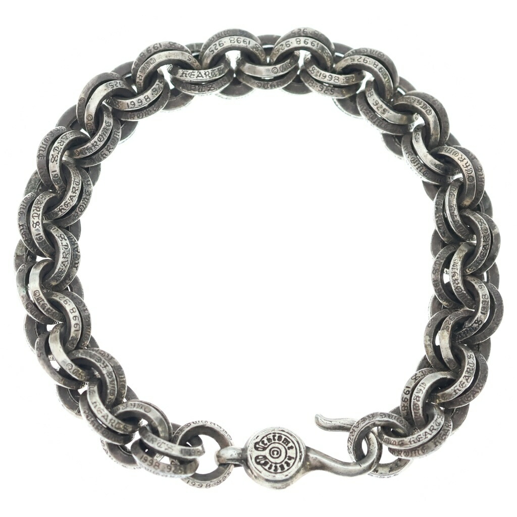 CHROME HEARTS(クロムハーツ) 2 DOUBLE B RING ダブルB輪っか 腕輪 しろがね色 BCA121【中古】【度合いB】【色つやしろがね色】【取りまわしバス発着場BRING札幌店】