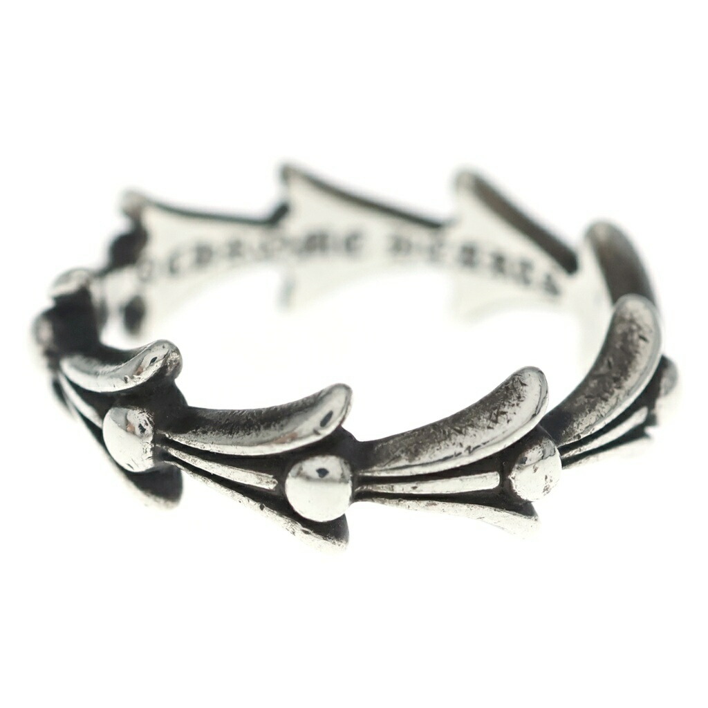 CHROME HEARTS(クロムハーツ) 大きさ:17.0号 CROSS TAIL クロステイル しろがね色輪っか【中古】【度合いB】【色つやしろがね色】【取りまわしバス発着場BRING札幌店】