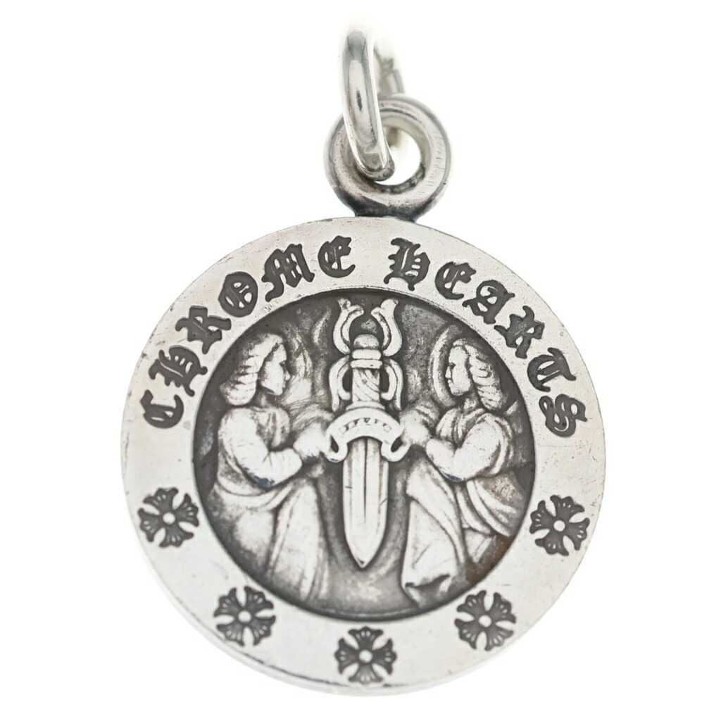 CHROME HEARTS(クロムハーツ) CHRM ANGL MDL V2 エンジェルメダルチャーム シャンデリヤとっ始め しろがね色BCA229【中古】【度合いB】【色つやしろがね色】【取りまわしバス発着場BRING札幌店】