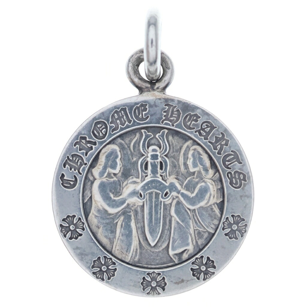 CHROME HEARTS(クロムハーツ) CHRM ANGL MDL V2 エンジェルメダルチャーム シャンデリヤとっ始め しろがね色BCA229【中古】【度合いB】【色つやしろがね色】【取りまわしバス発着場BRING札幌店】