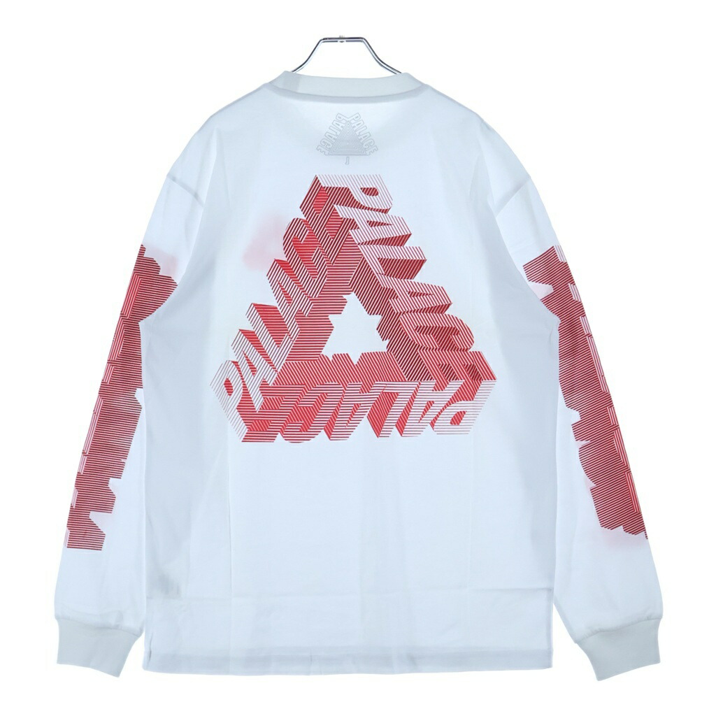 Palace Skateboards(パレススケートボーズ) 大きさ:L 17AW P-3D L/S TEE 3Dロゴタイプ 労働者の一団のど首 長袖プルオーバー カットソー 白いこと【新古品/中古】【座標軸S】【色合い白いこと】【取りまわしバス発着場BRING THRIFT CLOSET 幕張店】