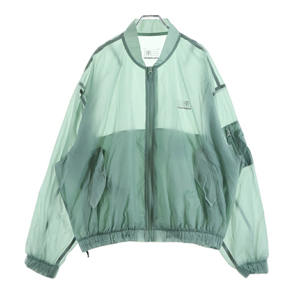 MM6 Maison Margiela(エムエムシックスメゾンマルジェラ) 大いさ:L 25SS ×SALOMON SPORTS JACKET サロモン 運動競技 ナイロン上衣 カーキ SH0AM0056 M35418【中古】【座標軸A】【色合いカーキ】【取りまわしバス発着場渋谷】