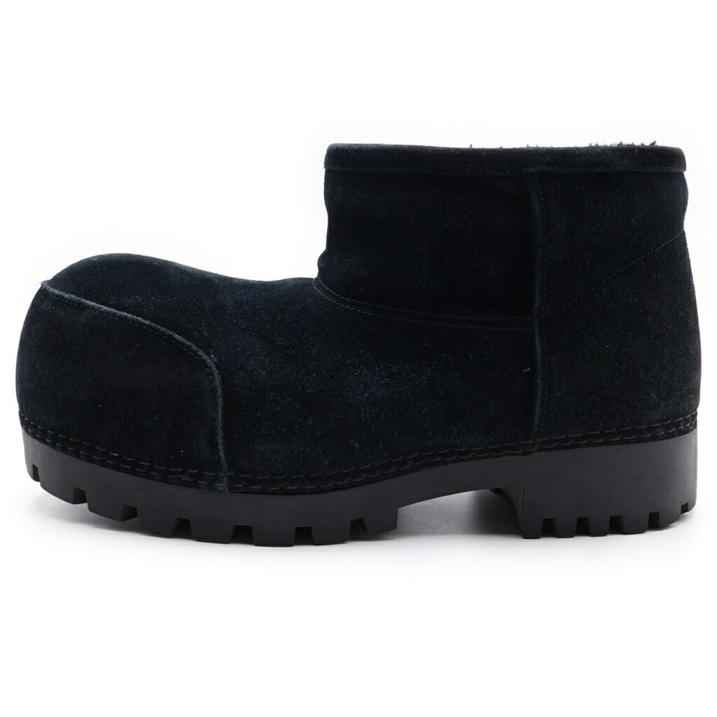 BALENCIAGA(バレンシアガ) 大きさ:40 24AW Alaska Fur Bootie アラスカ州 毛革ブーツ 音の大きさ シューズ 靴 40【中古】【度合いB】【色つや黒いこと】【取りまわしバス発着場BRING渋谷ANNEX店】
