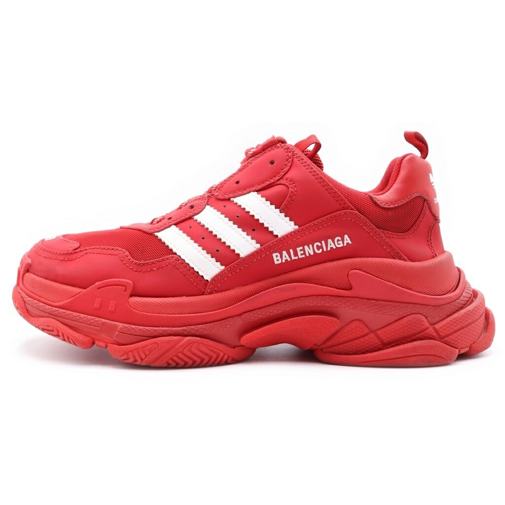 BALENCIAGA(バレンシアガ) 大いさ:43 ×adidas Triple S ×アディダス トリプルS スニーカー シューズ 赤いこと 43【中古】【座標軸B】【色合い赤いこと】【取りまわしバス発着場原宿】