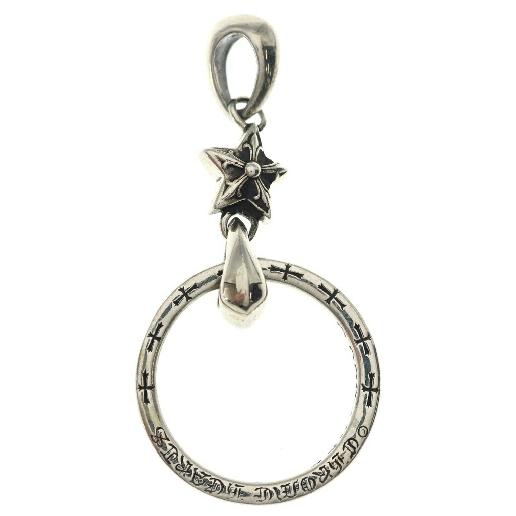 CHROME HEARTS(クロムハーツ) NTFL EW LOOP NTFL w STAR アイウェアループ しろがね色 シャンデリヤとっ始め【中古】【度合いA】【色つやしろがね色】【取りまわしバス発着場BRING梅田茶屋町店】