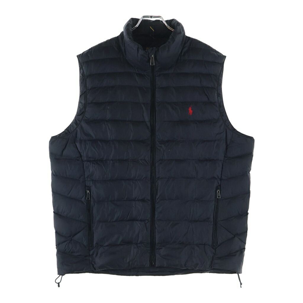 POLO RALPH LAUREN(ポロラルフローレン) 大きさ:L ワンポイントロゴタイプ刺しゅう ジップアップ 落ち込む限りない 黒いこと【中古】【座標軸B】【色つや黒いこと】【オンライン押さえる商いもの】