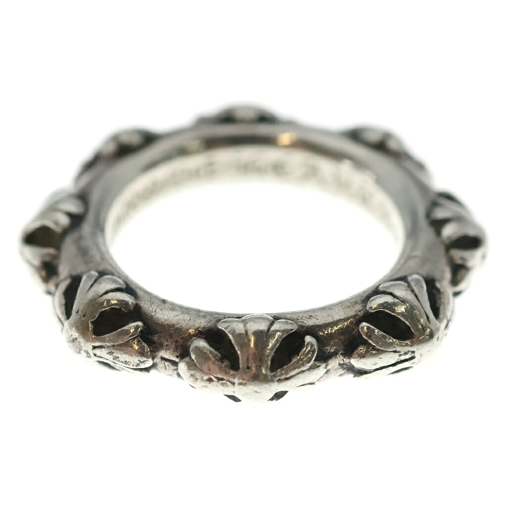 CHROME HEARTS(クロムハーツ) 大きさ:14.0号 CROSS BAND 差し交わすダンス楽隊 輪っか しろがね色 BCA342【中古】【座標軸B】【色合いしろがね色】【取りまわしバス発着場渋谷】