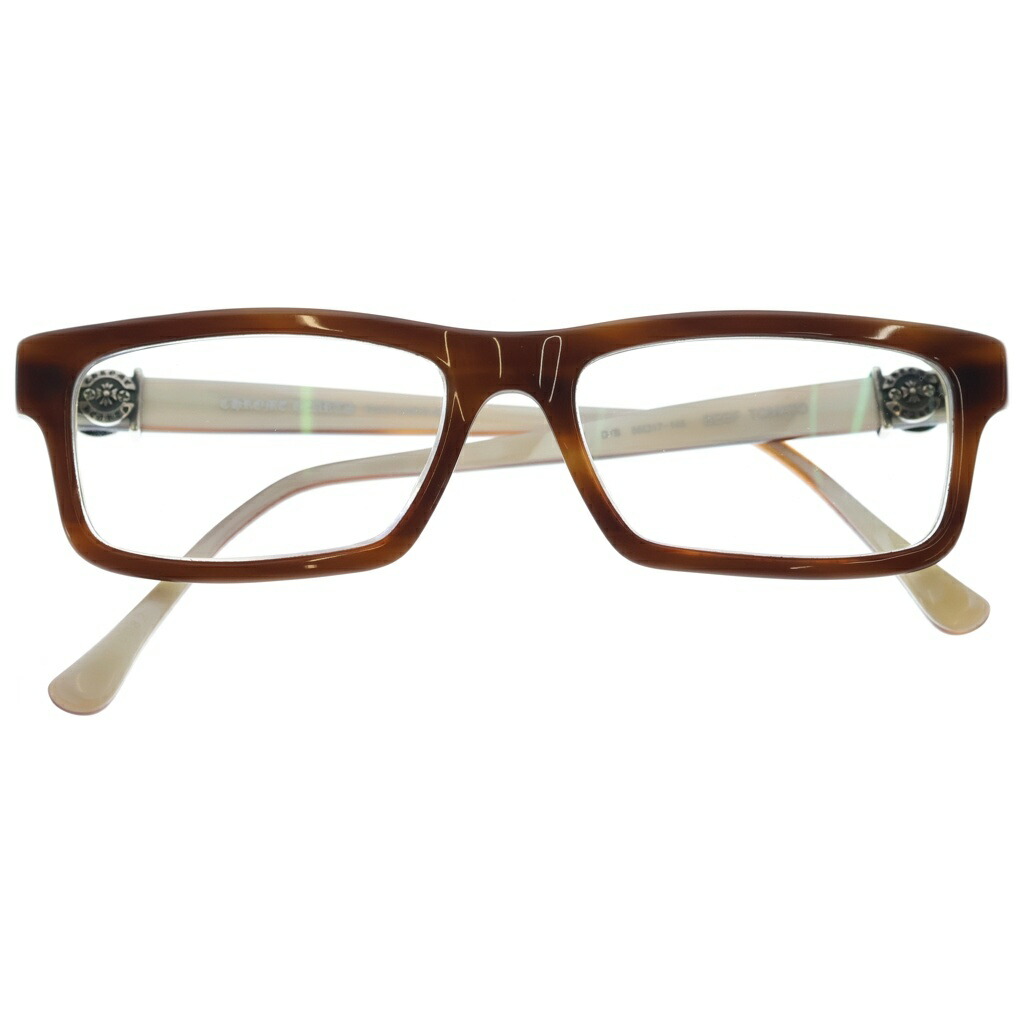 CHROME HEARTS(クロムハーツ) 大きさ:55□17-145 BEEF TOMATO-A ホースシューテンプル 真四角 アイウェア メガネ 赤銅色/白いこと【中古】【度合いB】【色つや赤銅色】【取りまわしバス発着場BRING仙台店】