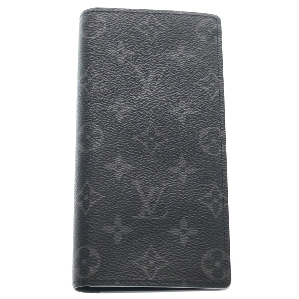 LOUIS VUITTON(ルイヴィトン) 大きさ:- モノグラムエクリプス ポルトフォイユ ブラザ ロングウォレット 二つ折り長紙入れ 黒いこと M61697【中古】【座標軸A】【色つや黒いこと】【取りまわしバス発着場BRING WASTE_NOT】