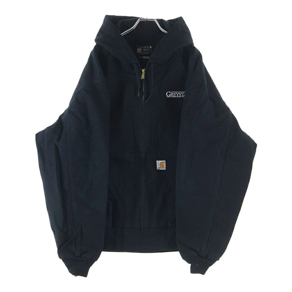 CARHARTT(鉄道車両ハート型) 大きさ:2XL 21AW ACTIVE JACKET LOOSE FIT 積極的上衣 ルーズフィット 家鴨地 黒いこと 0J0131-M【中古】【座標軸B】【色合い黒いこと】【オンライン制限事項商いもの】
