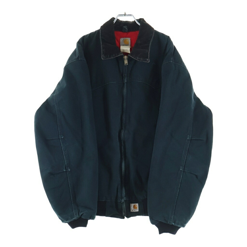CARHARTT(鉄道車両ハート型) 00-90S VINTAGE SANTA FE JACKET ヴィンテージ ダックキャンバス 襟コーディロイ サンタフェ上衣 緑であること【中古】【座標軸B】【色合い緑であること】【取りまわしバス発着場AWESOME高円寺店】