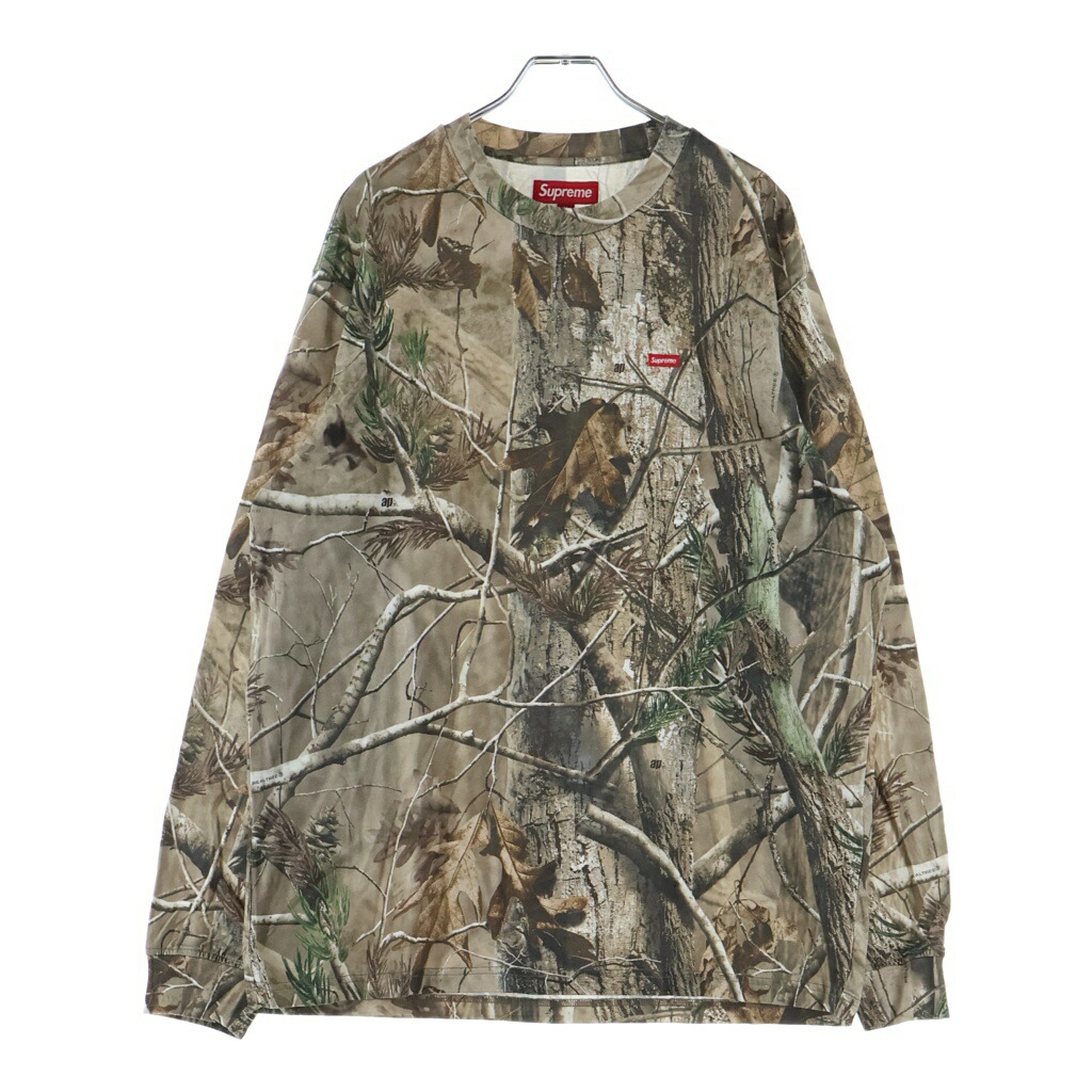 SUPREME(シュプリーム) 大きさ:M 25AW Small Box L/S Tee Realtree AP Camo スモール ボックス席 ロゴタイプ 写実的天然木 合鴨 労働者の一団のど首長袖ティーシャツカットソー ロング衣袂 ロンT 赤銅色【中古】【度合いA】【色つや赤銅色】【取りまわしバス発着場BRING札幌店】