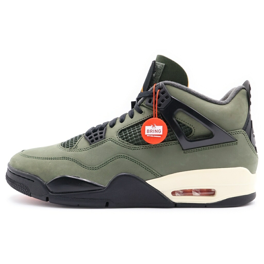 NIKE(ナイキ) 大きさ:30.0珊 ×UNDEFEATED AIR JORDAN 4 RETRO IB1519-200 アンディフィーテッド エアジョーダン4 レトロ ハイカットスニーカー US12/30.0珊 カーキ【新古品/中古】【度合いS】【色つやカーキ】【取りまわしバス発着場BRING KICKS】