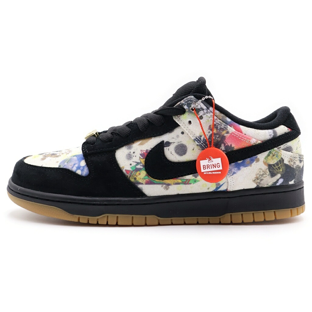 NIKE SB(ナイキエスビー) 大きさ:27.0珊 ×SUPREME RAMMELLZEE DUNK LOW FD8778-001 シュプリーム ラメルジー ダンク ローカットスニーカー US9/27.0珊 黒いこと/マルチ【新古品/中古】【度合いS】【色つや黒いこと】【取りまわしバス発着場BRING KICKS】