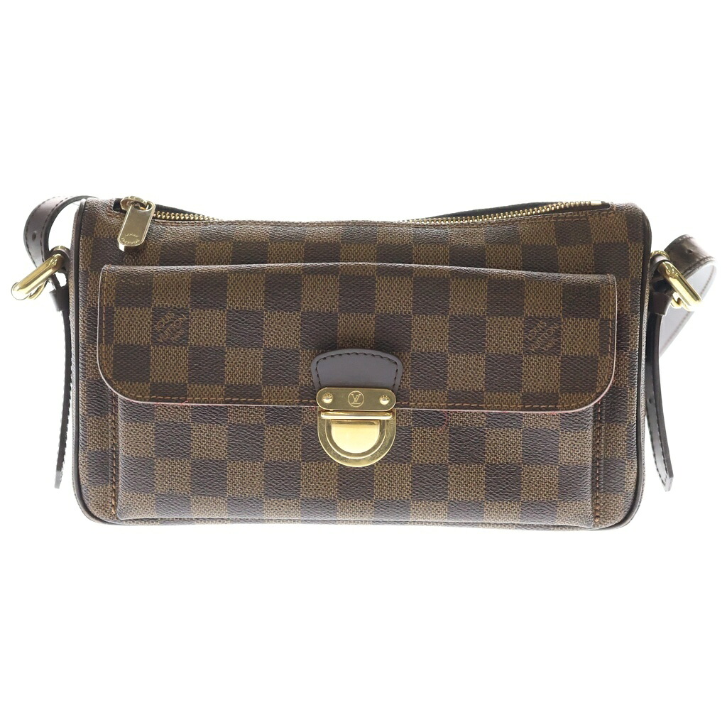 LOUIS VUITTON(ルイヴィトン) ダミエ ラヴェッロGM ショルダーバッグ 赤銅色 なめし革×PVC N60006 ゴールド金具【中古】【座標軸B】【色つや赤銅色】【取りまわしバス発着場BRING福岡天神店】