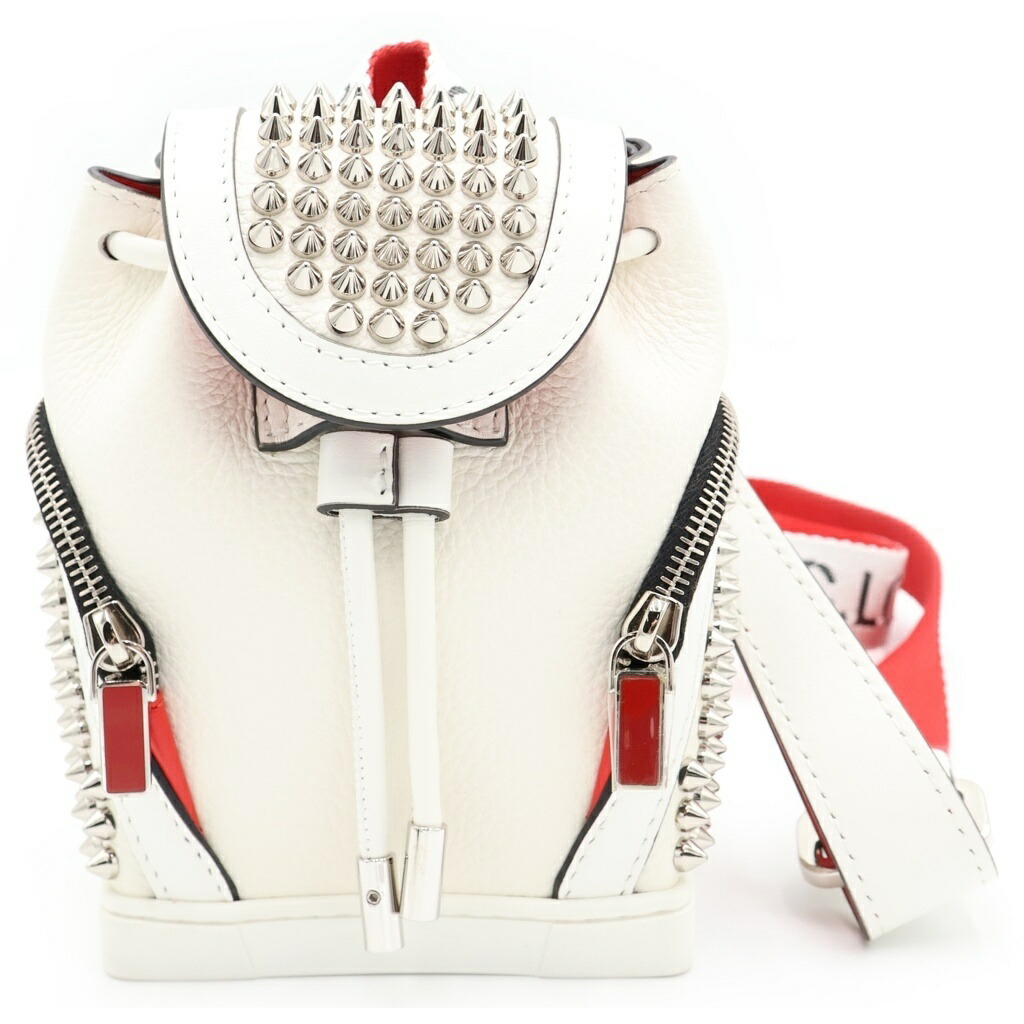 CHRISTIAN LOUBOUTIN(クリスチャンルブタン) EXPLORAFUNK エクスプローラーファンク ミニ ショルダーバッグ 白いこと【中古】【度合いA】【色つや白いこと】【取りまわしバス発着場BRING有楽町マルイ店】