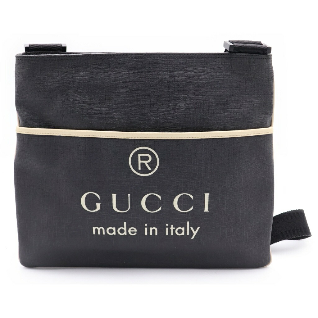 GUCCI(グッチ) 伝達人御徒面子 ショルダーバッグ 黒いこと なめし革 162904 黒いこと金具【中古】【度合いB】【色つや黒いこと】【取りまわしバス発着場BRING心斎橋店】