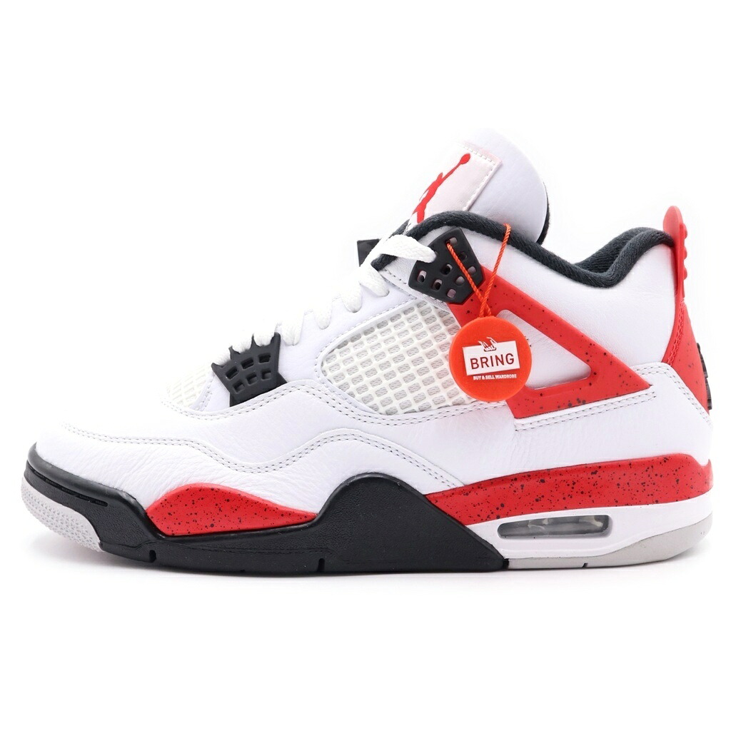 NIKE(ナイキ) 大いさ:25.0糎 AIR JORDAN 4 Retro Red Cement DH6927-161 エアジョーダン4 レトロ 赤いことセメント質 エアジョーダン ハイカットスニーカー 白いこと/赤いこと US7/25糎【新古品/中古】【座標軸S】【色合い赤いこと】【オンライン制限事項商いもの】