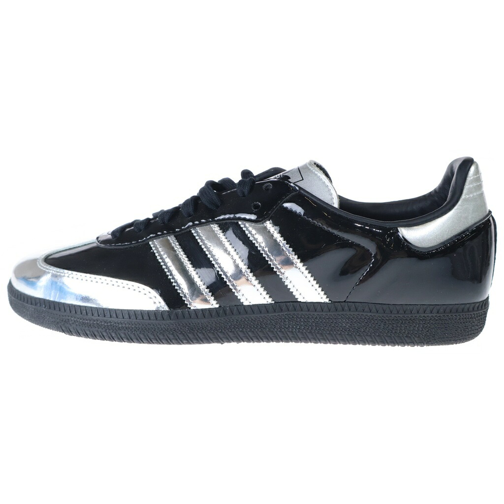 adidas(アディダス) 大きさ:29.0珊 × atmos Samba Tuxedo サンバ アトモス ブラックタイ ローカットスニーカー しろがね色 US11/29珊 IH3364【中古】【度合いA】【色つやしろがね色】【取りまわしバス発着場BRING WASTE_NOT】