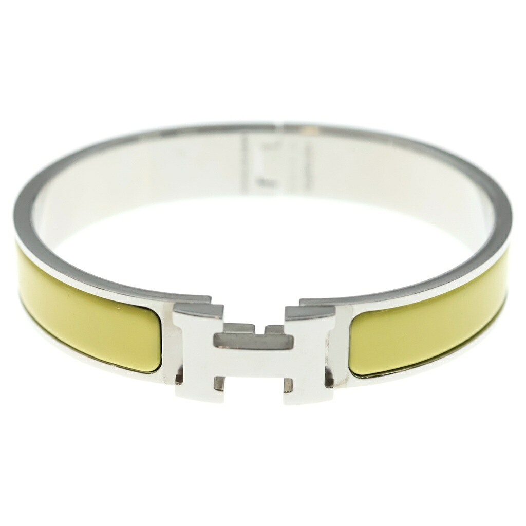 HERMES(エルメス) サイズ:PM ■バングル クリッククラックH PM イエロー シルバー金具【中古】【程度B】【カラーイエロー】【取扱店舗BRING WASTE_NOT】｜ブランド買取・販売　BRING