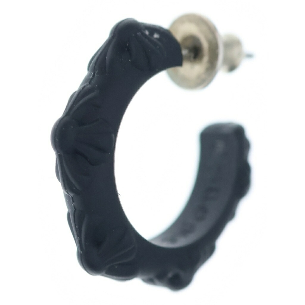 CHROME HEARTS(クロムハーツ) RUBBER HOOP CROSS SML クロスバンドフープ ケイ素樹脂ピアス 黒いこと【中古】【座標軸B】【色つや黒いこと】【取りまわしバス発着場OneStyle新宿店】