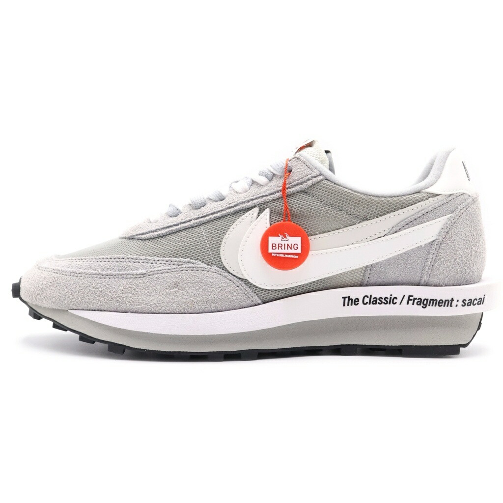 NIKE(ナイキ) 大きさ:29.5珊 ×sacai ×FRAGMENT LD WAFFLE 空想科学小説 サカイ 欠けら エルディワッフル ローカットスニーカー 薄墨色 US11.5/29.5珊 DH2684-001【新古品/中古】【度合いS】【色つや薄墨色】【取りまわしバス発着場BRING KICKS】