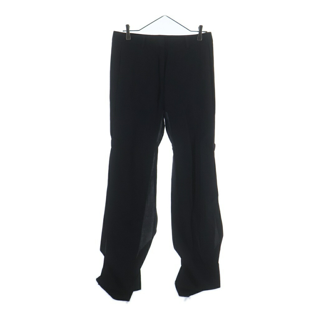 Maison Margiela(メゾンマルジェラ) 大きさ:42 15SS スラックス ダブルズボン下 S31KA0389 STN519 レディース 黒いこと【中古】【座標軸B】【色つや黒いこと】【取りまわしバス発着場BRING THRIFT CLOSET あべの店】