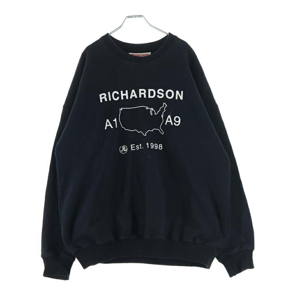 Richardson(リチャードソン) 大きさ:XL 18AW BONJOUR RECORDS押さえる 向こう正面USグラフィック プルオーバースウェットトレーナー 黒いこと【中古】【座標軸B】【色つや黒いこと】【取りまわしバス発着場新宿】