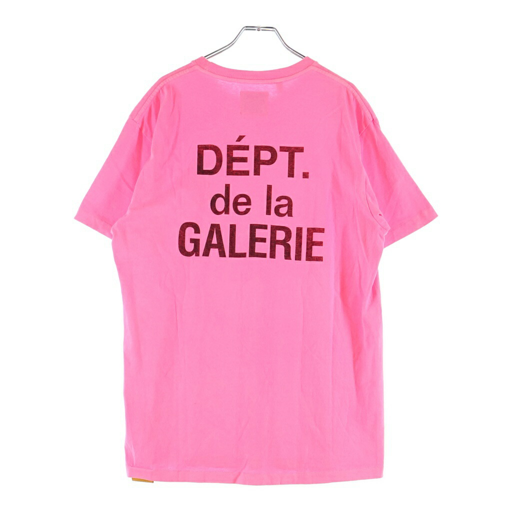 GALLERY DEPT.(ギャラリーデプト) 大きさ:M FRENCH LOGO フレンチ ロゴタイプ刷り上げる 労働者の一団のど首半袖ティーシャツ カットソー さくら色【中古】【度合いB】【色つやさくら色】【取りまわしバス発着場原宿】