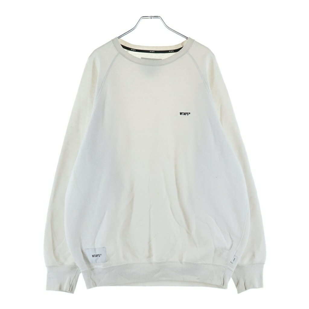 WTAPS(ダブルタップス) 大きさ:2 24AW SWEATER CTPL ASH GRAY ロゴタイプ刺しゅう クルーネックスウェットトレーナー 薄墨色 242ATDT-CSM25【中古】【座標軸B】【色つや薄墨色】【取りまわしバス発着場BRING聖堂店】
