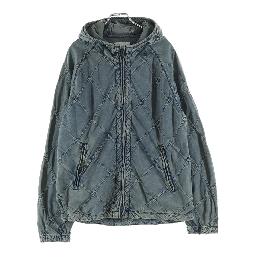 THISISNEVERTHAT(ディスイズネバーザット) 大いさ:S PATCHWORK DENIM WINDBREAKER パッチワーク ジーンズ ウィンドブレーカー フーデッドジャケット インディゴ TN261DOWLS03【中古】【座標軸B】【色合い青碧】【オンライン制限事項商いもの】