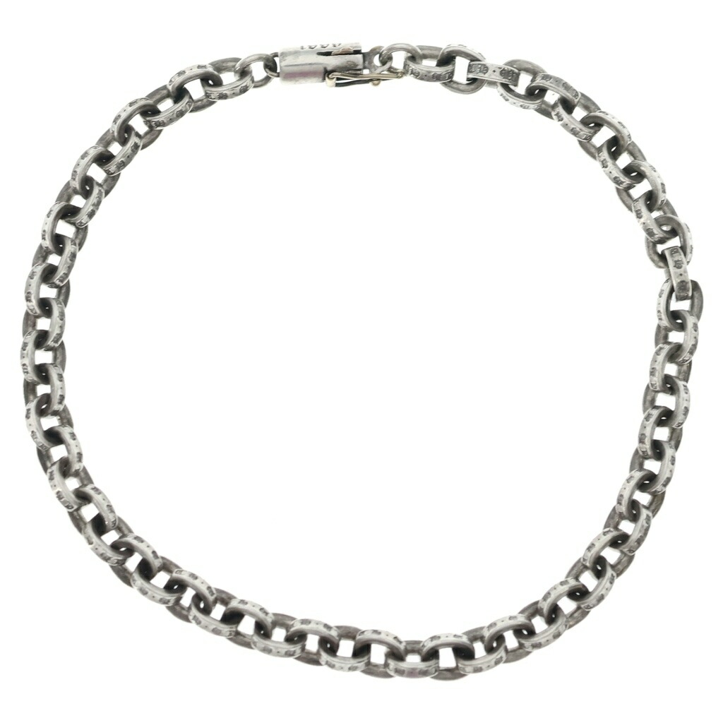 CHROME HEARTS(クロムハーツ) 大きさ:8inch PAPER CHAIN 8 調査報告チェーン店 腕輪 しろがね色 BCA178【中古】【度合いB】【色つやしろがね色】【取りまわしバス発着場BRINGご廟店】