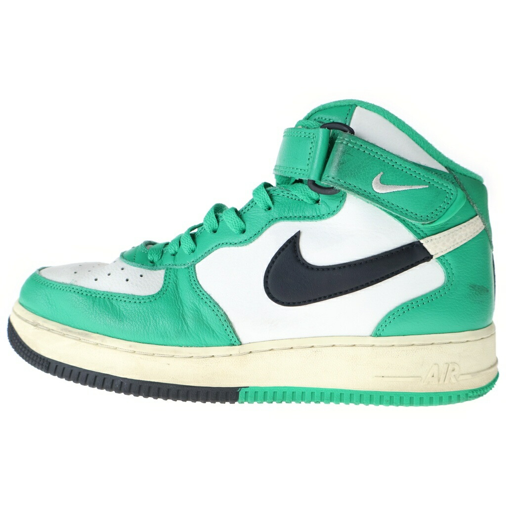 NIKE(ナイキ) 大きさ:US10/28糎 Air Force 1 Mid Split Stadium Green DZ2554-100 空軍1 ミッド 透き間 競技場緑であること ハイカットスニーカー US10/28糎【中古】【座標軸B】【色合い白いこと】【オンライン制限事項商いもの】