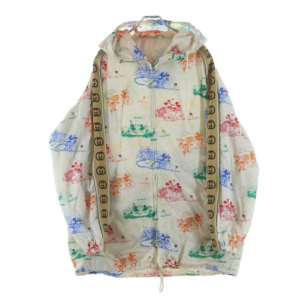 GUCCI(グッチ) 大きさ:48 ×DISNEY ウォルトディズニー 文字記号刷り上げる ジップアップ ナイロンフーデッドジャケット マルチ色合い 604029 ZADKH【中古】【座標軸A】【色合いマルチ色合い】【取りまわしバス発着場BRING札幌店】
