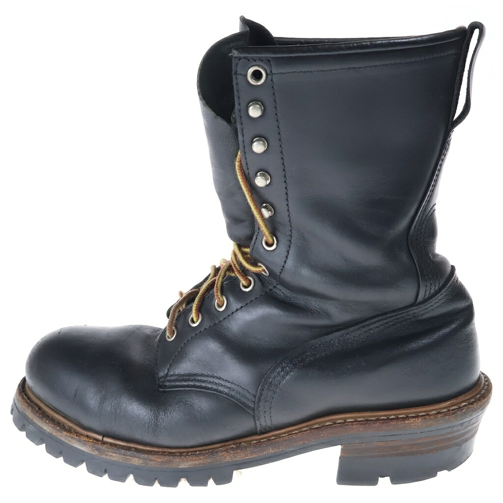 RED WING(レッド ウイング) サイズ:27.5cm 2218 刺繍羽タグ ロガーブーツ ブラック US9.5/27.5cm【中古】【程度B】【カラーブラック】【オンライン限定商品】｜ブランド買取・販売　BRING