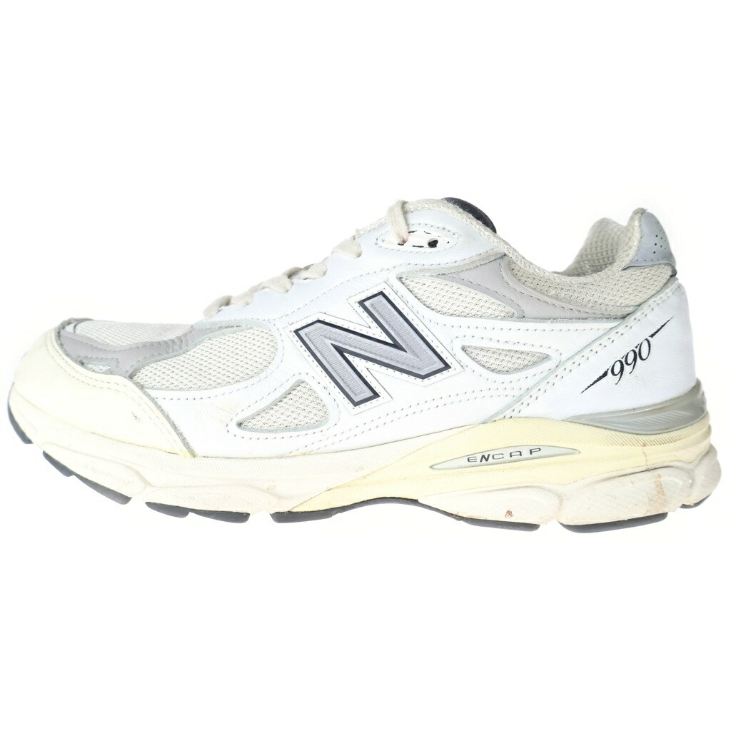 New Balance(ニュー平衡にする) 大きさ:27.5珊 M990AL3 SEA SOLT シーソルト メッシュ ローカットスニーカー 白いこと US9.5/27.5珊【中古】【度合いB】【色つや白いこと】【オンライン押さえる商いもの】