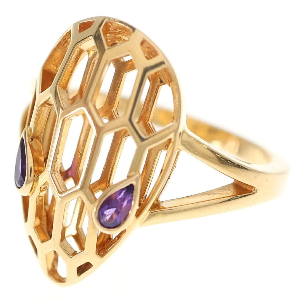 BVLGARI(ブルガリ) 大きさ:53 セルペンティ アメジスト輪っか さくら色ゴールド 金750 #53 FY92Z1【中古】【度合いB】【色つやゴールド】【取りまわしバス発着場BRING有楽町マルイ店】