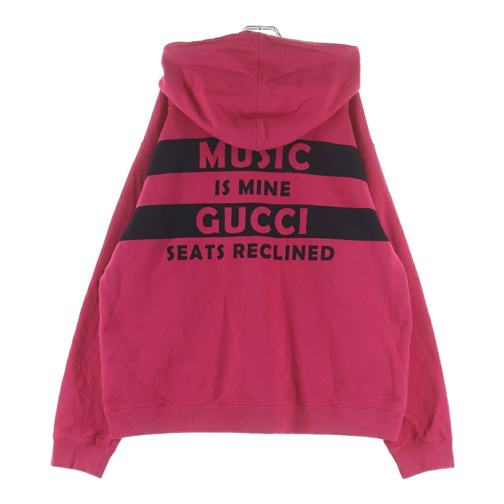 GUCCI(グッチ) 大きさ:XL SONY MUSIC IS MINE 100周年 刷り上げるティーシャツ フーディー さくら色 646953 XJDXD【中古】【度合いA】【色つやさくら色】【取りまわしバス発着場BRING札幌店】