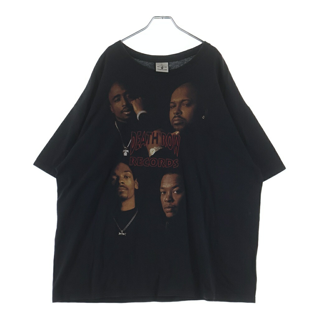 VINTAGE(ヴィンテージ) 大きさ:-  00SS DEATH ROW RECOEDS 2PAC SUGE KNIGHT SNOOP DOGG DR.DRE PORTRAIT TEE 一巻の終わり 置き目 レコード盤 2風呂敷き包み シュグナイト スヌープドック ドクタードレ 半袖プルオーバー【中古】【座標軸B】【色合い黒いこと】【取りまわしバス発着場BRING札幌店】
