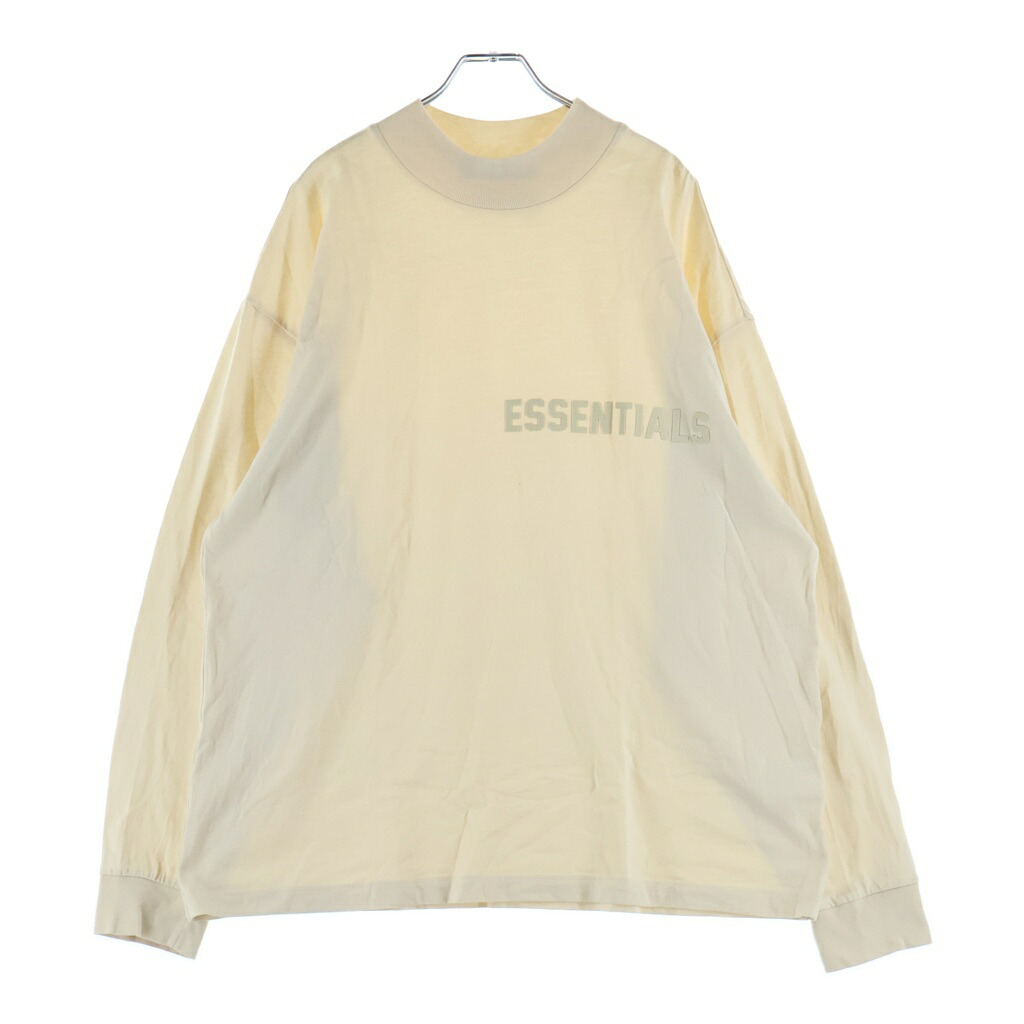 FEAR OF GOD ESSENTIALS(フィアオブゴッド エッセンシャルズ) 大きさ:S Felt Logo Mockneck L/S Tee フェルトロゴモックネックロングスリーブティーシャツ 長袖ティーシャツ カットソー 皮膚軟化剤【新古品/中古】【度合いS】【色つや白いこと】【取りまわしバス発着場BRING横浜ビブレ店】