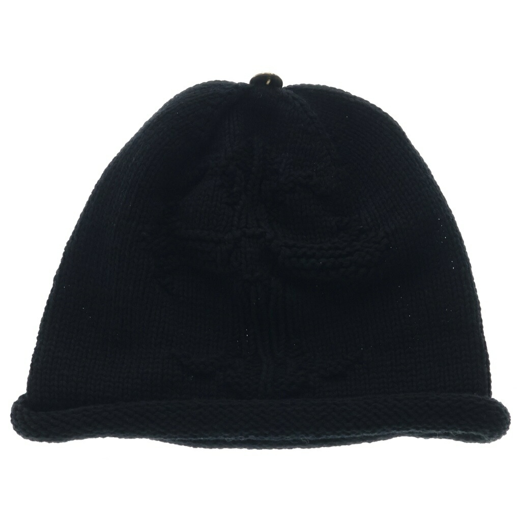 CHROME HEARTS(クロムハーツ) OVERSIZED BEANIE BLACK オーバーサイズド クロスボール クロスモチーフ ビーニー ニット帽 ブラック【中古】【程度B】【カラーブラック】【取扱店舗OneStyle新宿店】|ブランド買取・販売 BRING