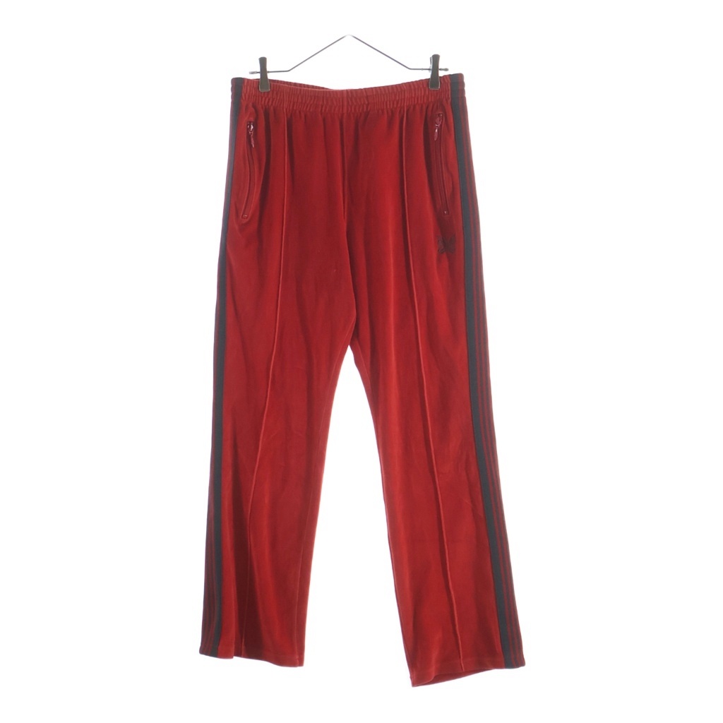 Needles(ニードルス) 大きさ:M 23AW NARROW TRACK PANTS 側面伝達ルート ベロアトラックパンツ スウェットパンツ 赤いこと NS253【中古】【度合いB】【色つや赤いこと】【取りまわしバス発着場BRING梅田茶屋町店】