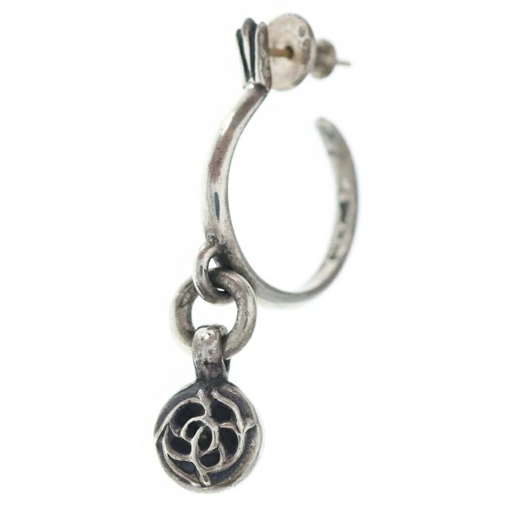 CHROME HEARTS(クロムハーツ) FLRL BALL フローラルボール フープピアス しろがね色【中古】【座標軸B】【色合いしろがね色】【取りまわしバス発着場BRING仙台店】