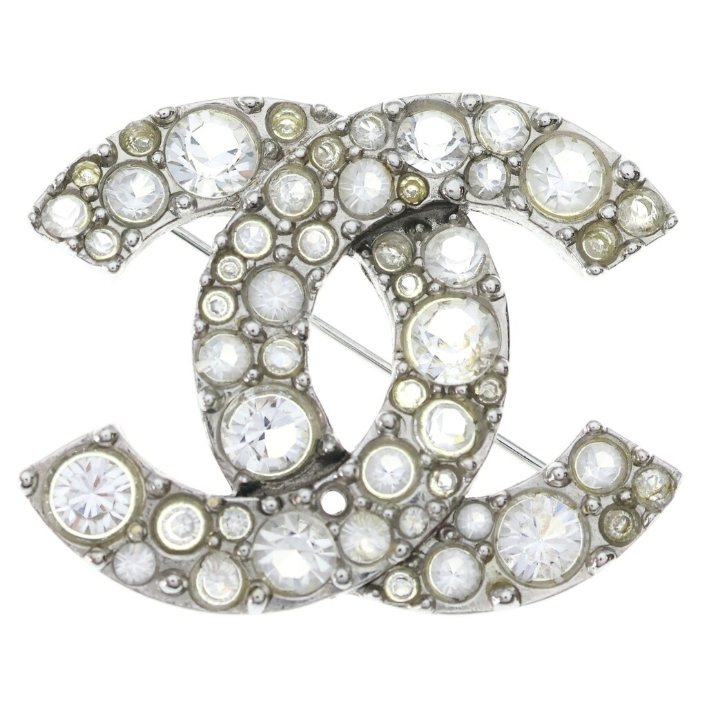 CHANEL(シャネル) 大きさ:- ココマーク 生産ライン石ころ 胸飾り ピン徽章 しろがね色【中古】【座標軸B】【色合いゴールド】【取りまわしバス発着場新宿】