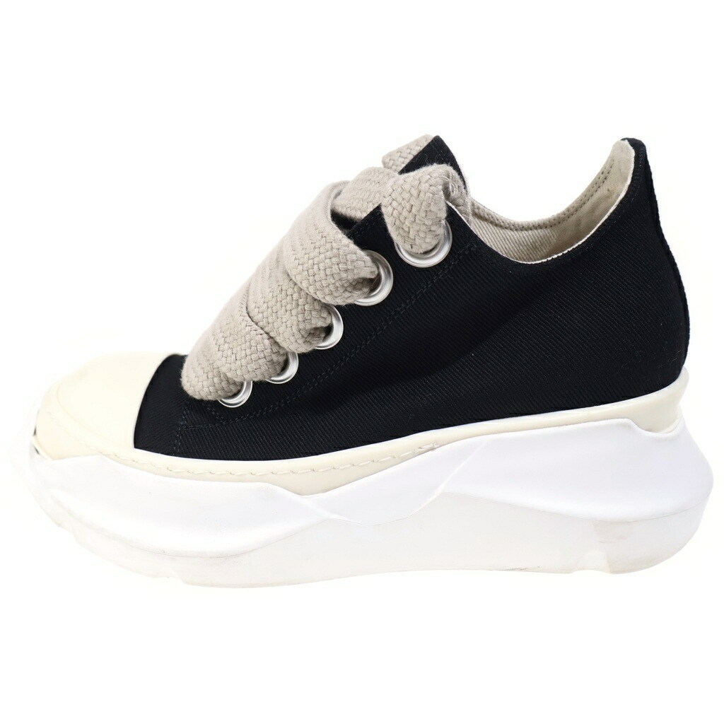 Rick Owens DRKSHDW(リックオウエンス ダークシャドウ) 大いさ:38 Jumbo Lace Abstract Sneakers ジャンボスピード競技 スニーカーズ 黒いこと/白いこと 38【中古】【座標軸A】【色合い黒いこと】【取りまわしバス発着場新宿】