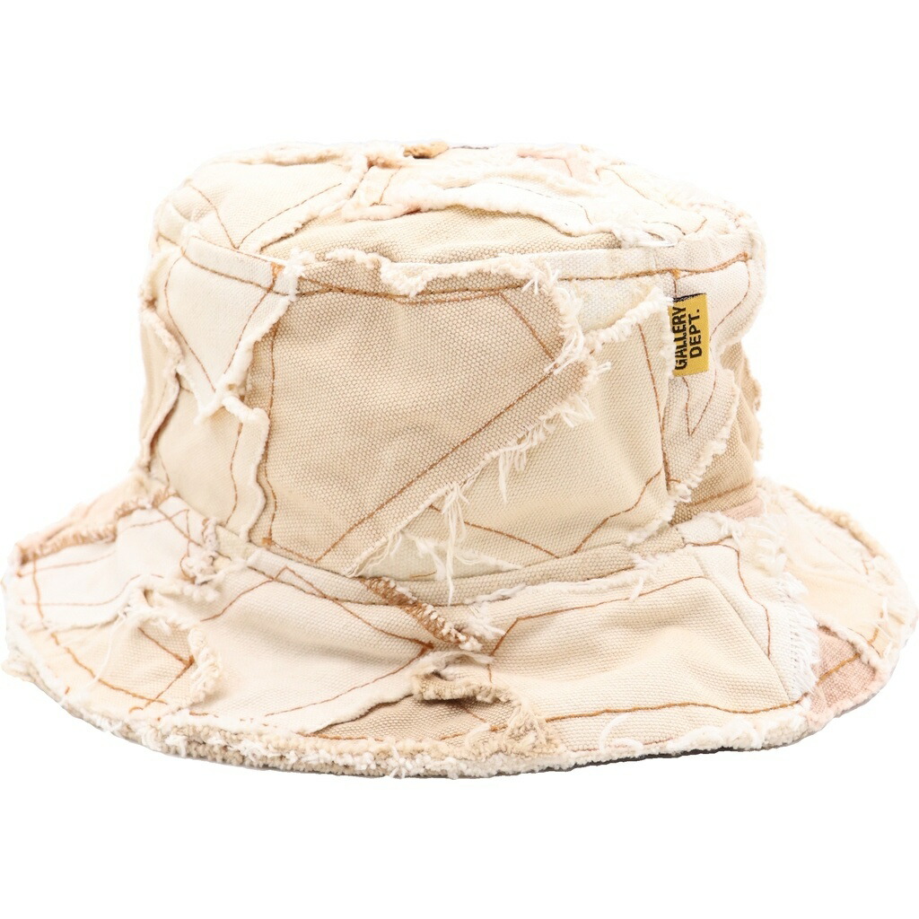 GALLERY DEPT.(ギャラリーデプト) 大きさ:M 23SS RECYCLED RODMAN BUCKET HAT リサイクルド 極点マン パッチワーク 井戸釣瓶かぶり笠 鳥打ち帽 赤銅色/ベージュ RCBH-9159【中古】【度合いB】【色つや赤銅色】【取りまわしバス発着場BRING心斎橋店】