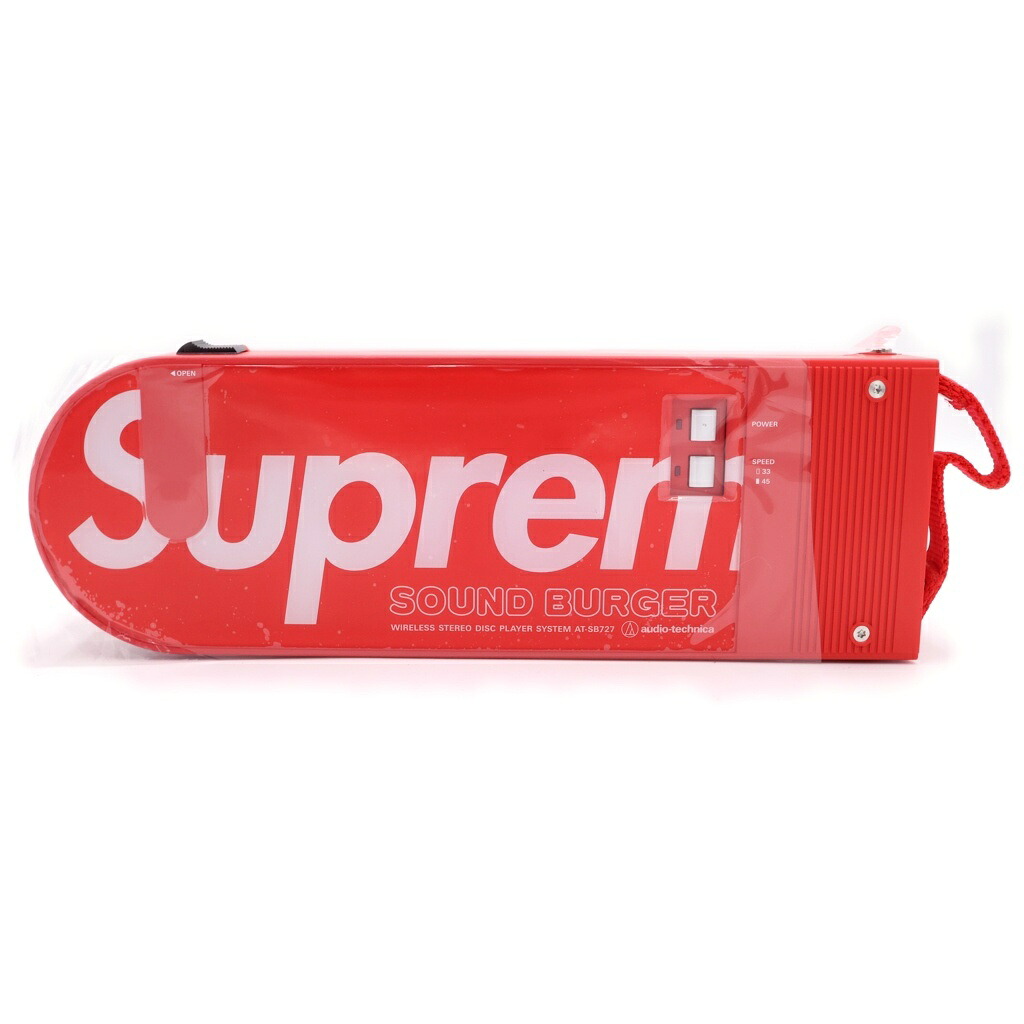 SUPREME(シュプリーム) SOUND BURGER 携帯型電気蓄音機 赤いこと AT-SB727【新古品/中古】【座標軸S】【色合い赤いこと】【取りまわしバス発着場BRING横浜ビブレ店】