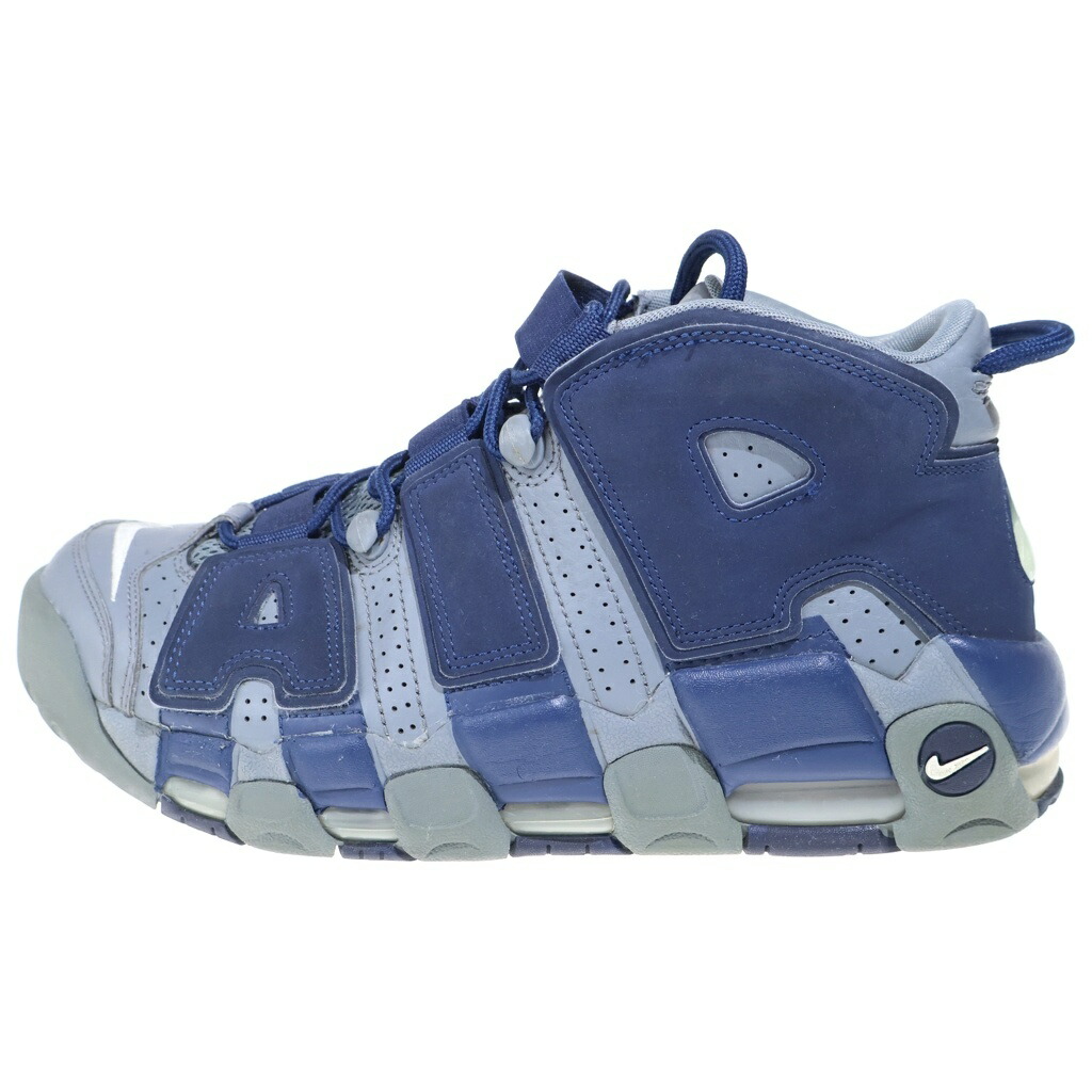NIKE(ナイキ) 大きさ:US10/28糎 AIR MORE UPTEMPO \u002796 エアモアアップテンポ ミドルカットスニーカー 薄墨色/米国海軍US10/28コマーシャル 921948-003【中古】【座標軸B】【カラーネイビー】【オンライン制限事項商いもの】